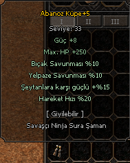 +5 Abanoz Küpe {20 HAREKET HIZI}