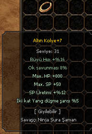 +7 Altın Kolye