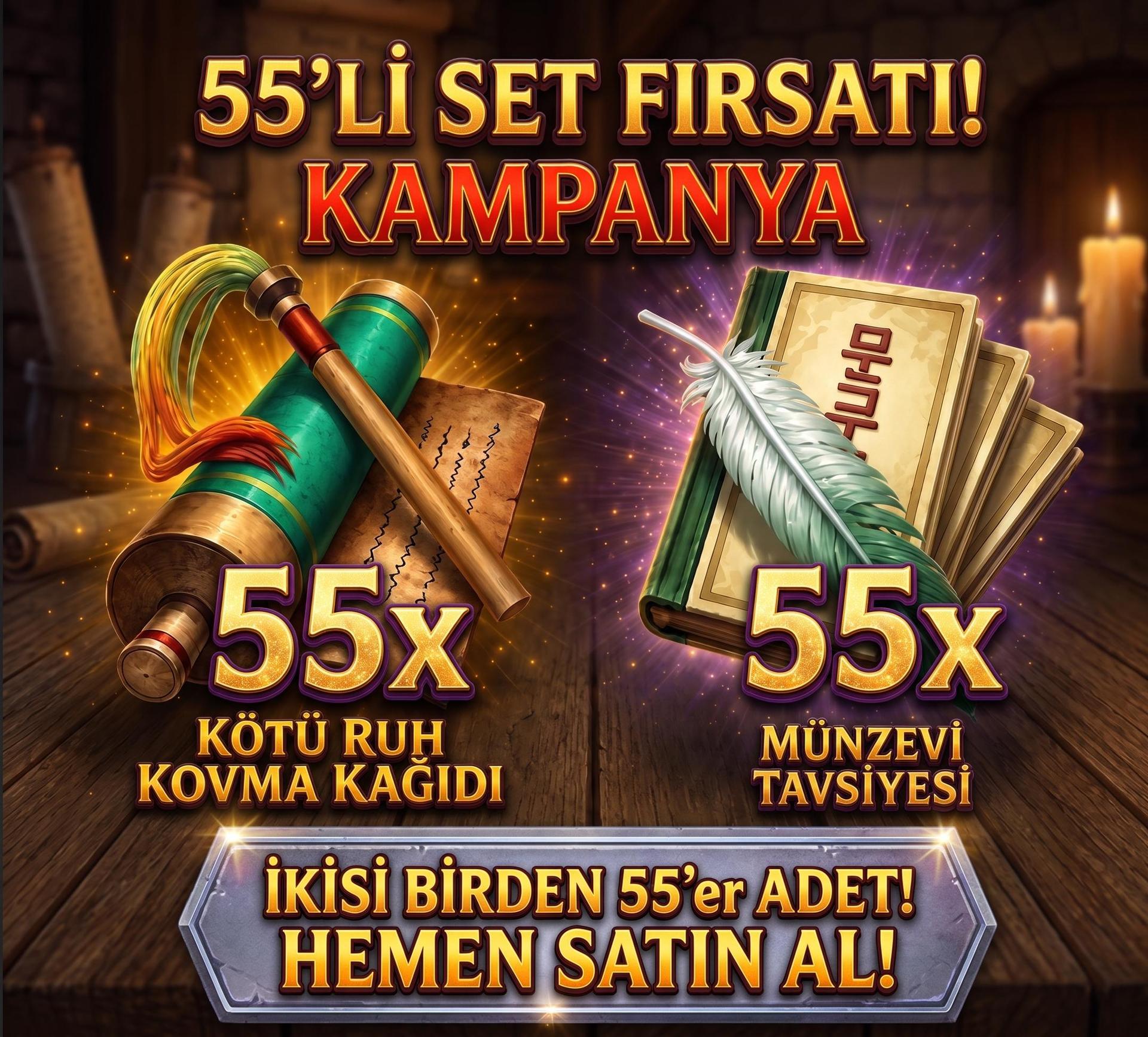 55 Lİ KÖTÜ RUH MÜNZEVİ SET ANINDA TESLİM AKTİFİM