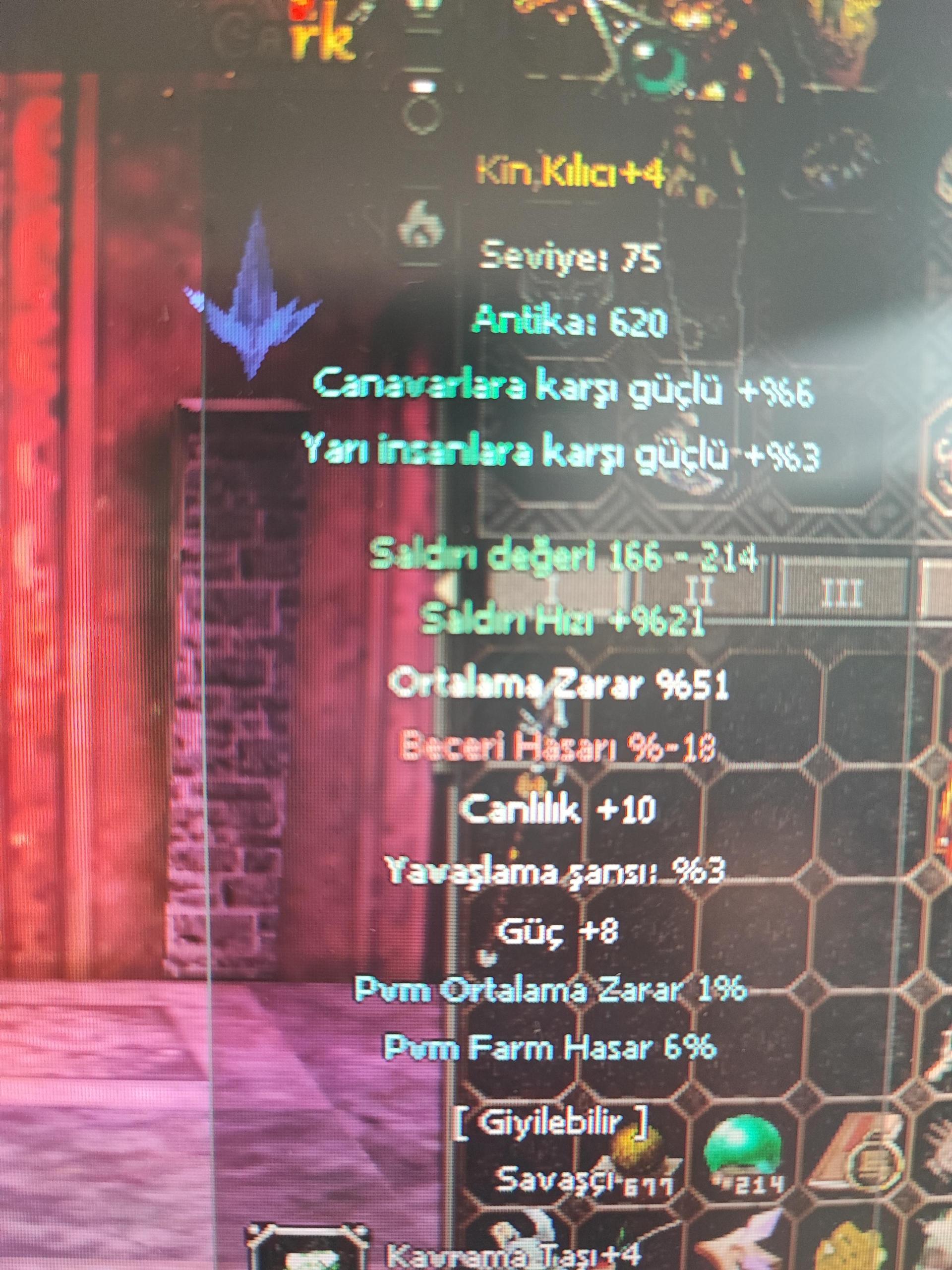 +4 KİN KILICI