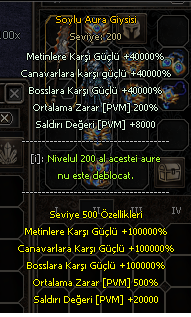 200 LEVEL AURA GİYSİSİ