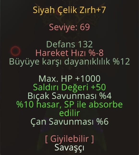 50 str li +7 siyah çelik