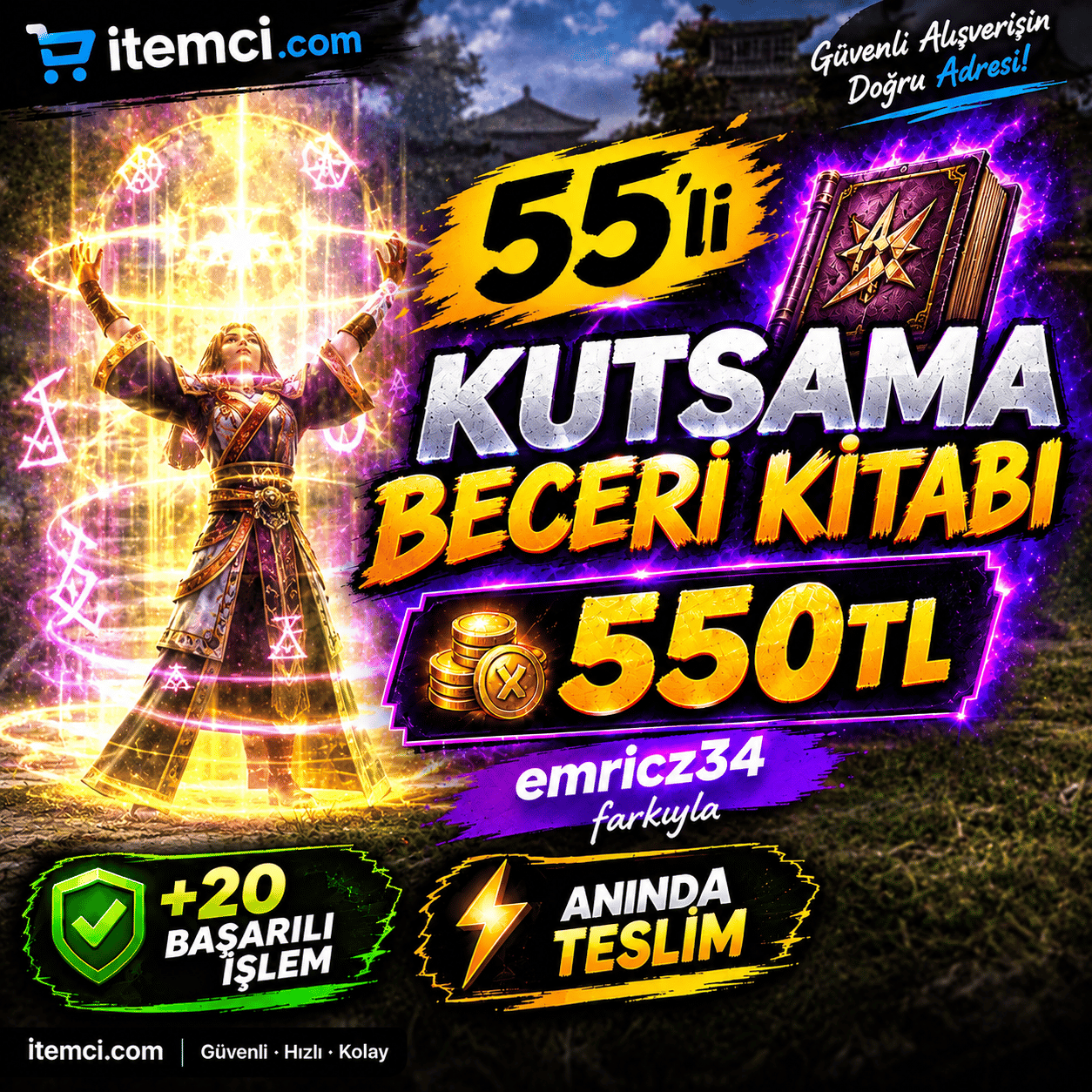 55Lİ KUTSAMA BK ANINDA TESLİM