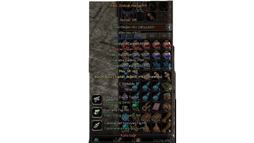 ŞAMPİYON NİNJA VE AYNI İD ÜZERİNDE 13 ADET 90 LVL KARAKTER KAÇIRMA