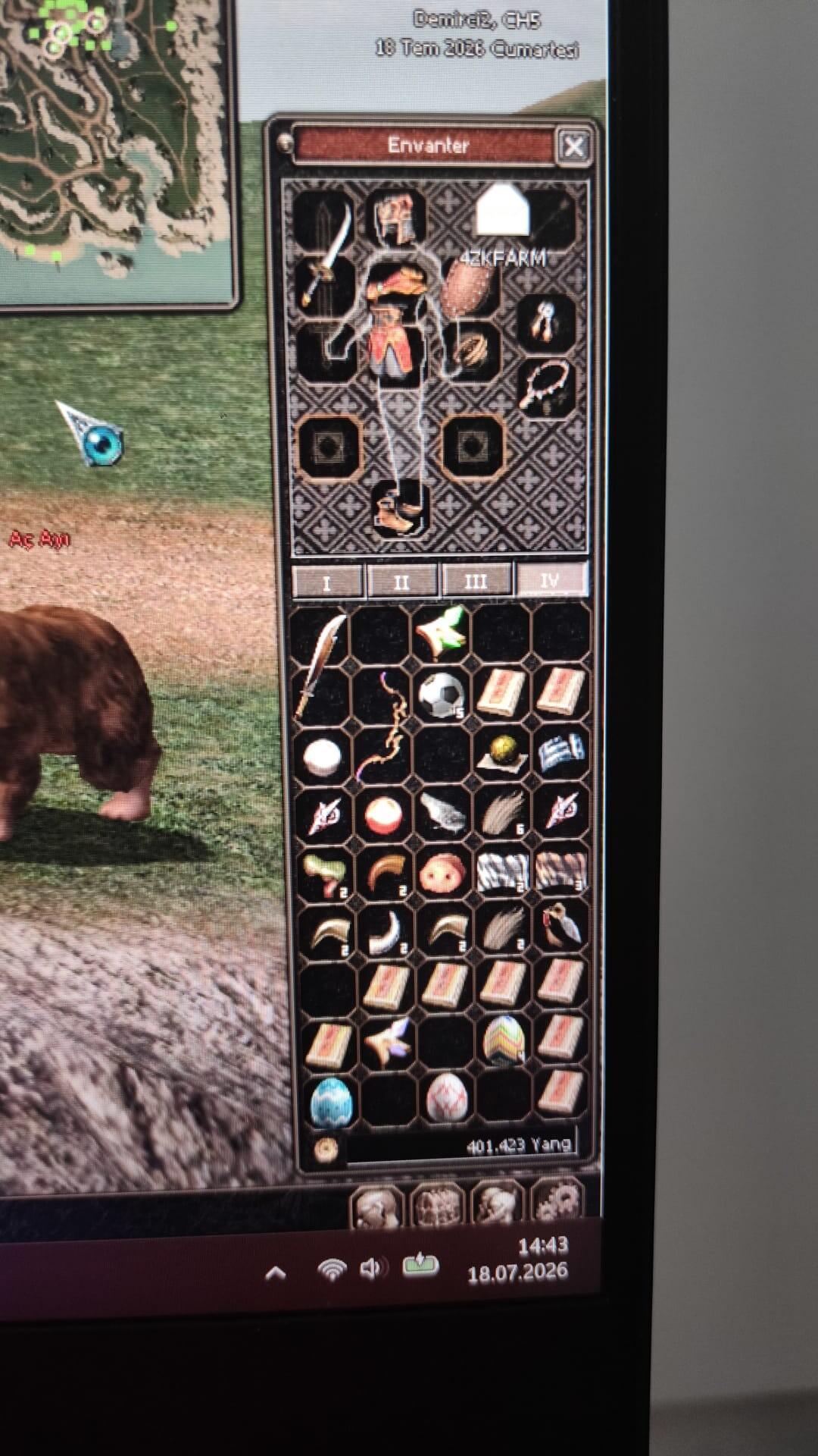 dolunaylı iç itemler efsunlu 20 level