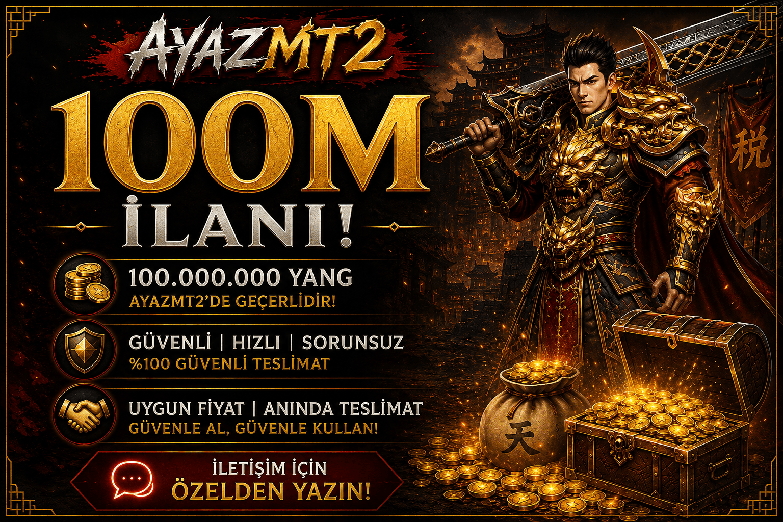 100M HIZLI TESLİMAT PARÇA SATIŞ VARDIR