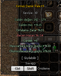 40 level bedensel + 38 level şaman