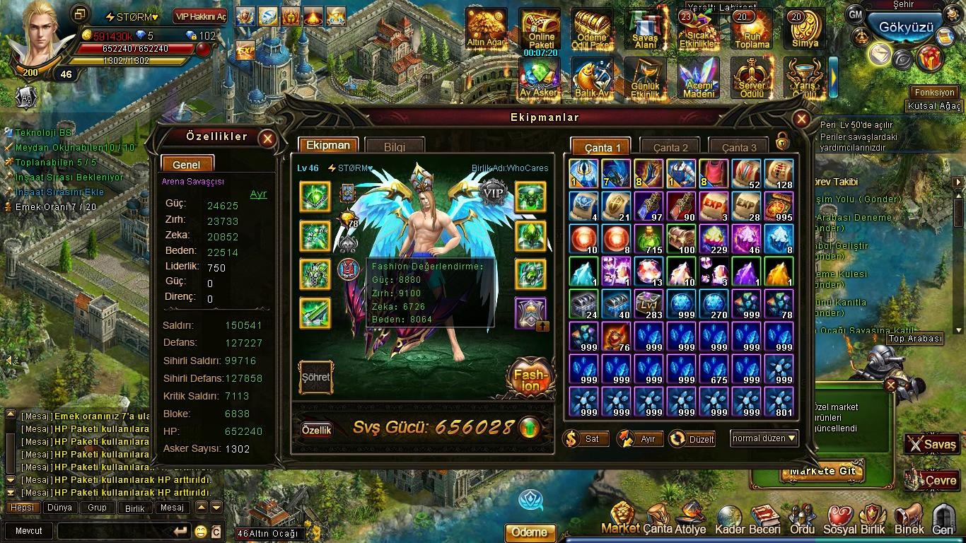 SERVER 22 656 K 46 LEVEL ALAN CARI 3 AYDIR GİRMEDİGİM İÇİN SATILIK