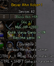 2k hp 10 kritik 8 bayılma beyaz altın kolye