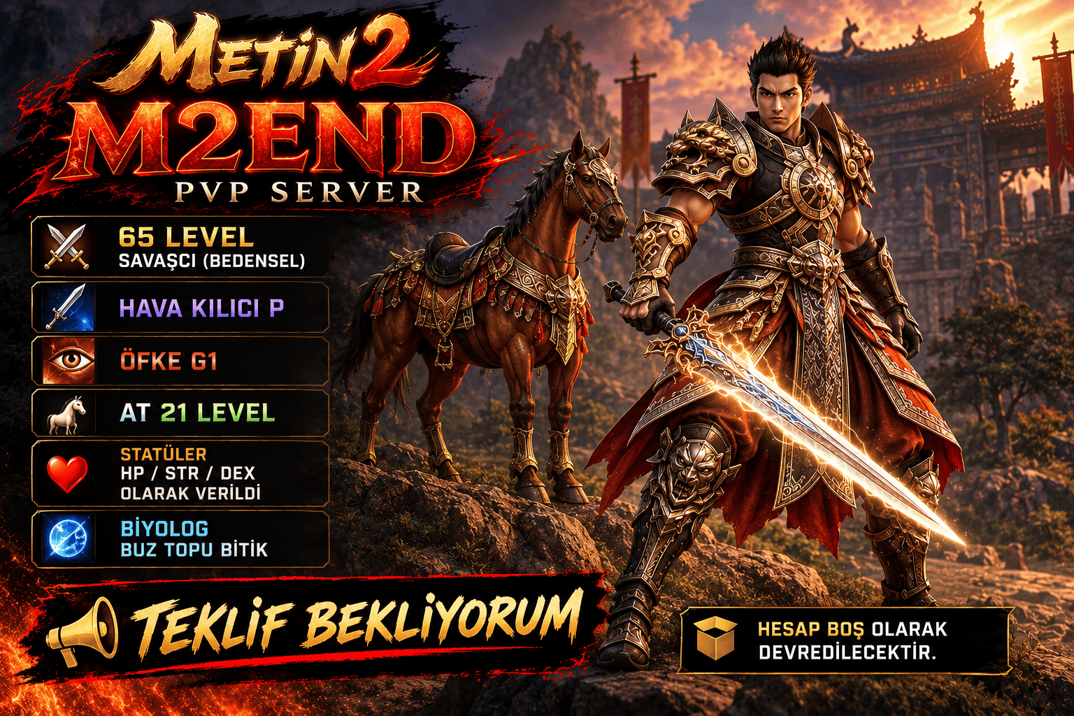 65 LVL Bedensel Savaşçı | Hava Kılıcı P | Doyum Canavarı | At 21