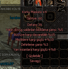 8 YARI 15 BÜYÜ 3 ZEHİRLEME KORKU MASKESİ