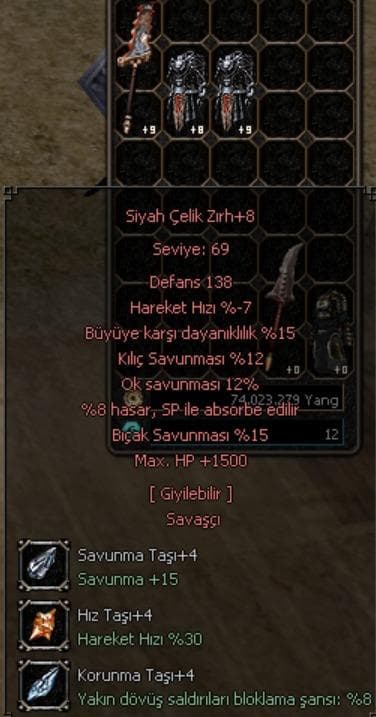 +8 SİYAH ÇELİK ELİT WS