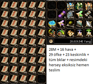 28m + resimdeki hersey eksiksiz hemen teslim