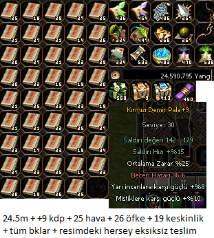 24.5m + 9 kdp + resimdeki hersey eksiksiz hemen teslim