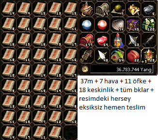 37m + resimdeki hersey eksiksiz hemen teslim kaçırma