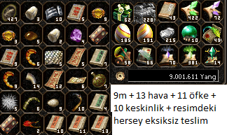 9m + resimdeki hersey eksiksiz hemen teslim