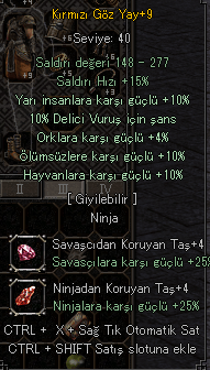 +9 KIRMIZI GÖZ YAY VSLİK