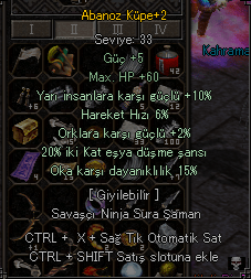 ABANOZ KÜPE ELİT EFSUN