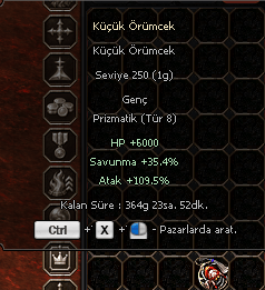 250 Level Tip 8 109.5 STR Pet Anında Teslim