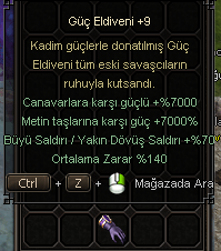 +9 Güç Eldiveni Anında Teslim