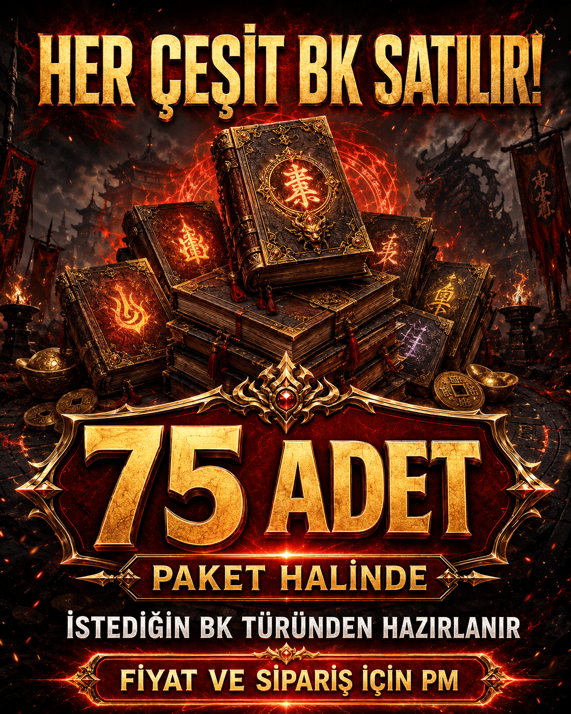 Her Çeşit BK 75 Adetlik Paketler Halinde Satılır!