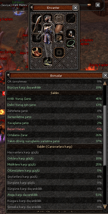 55LVL BÜYÜLÜ SİLAH İTEMLİ %51 ATEŞLİ DOYUMA HAZIR