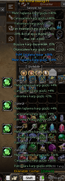 Ruh kristali bilekliği 38 pvm li