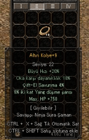 +9 ALTIN KOLYE 750 HP Lİ