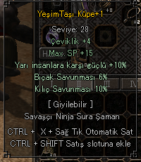 10 yarı 10 kılıç 6 bıçak yeşim