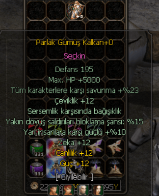SEÇKİN PARLAK KALKAN +0