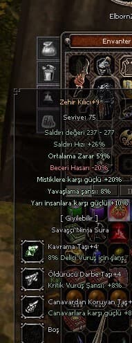 ZEHİR KILICI 59 ORT KUŞAKLIK + KULLANMALIK