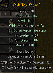 Oyun sonu FARMLIK KOLYE