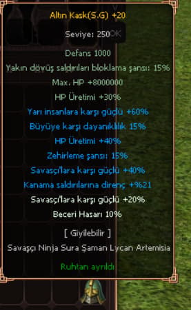 savaşçı 1/1 kaskı ew
