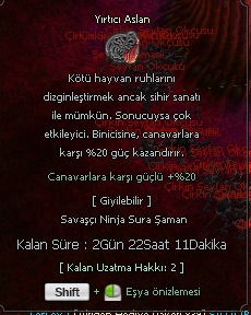 YIRTICI ASLAN TAZE  TEKLİF ALINIR