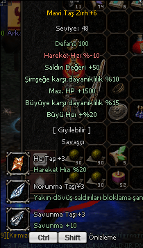 +6 MAVITAS +3TAŞ 15 BUYU 50STR 1500HP ELIT