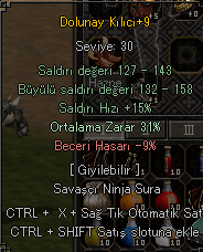 +9 31 ORT DOLUNAY KILICI SERVERDE TEK