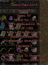 +9 ÖLÜMCÜL PLAKA ZIRH