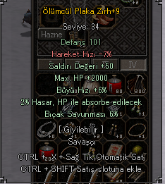 2K HP 50 STR +9 ÖLÜMCÜL PLAKA