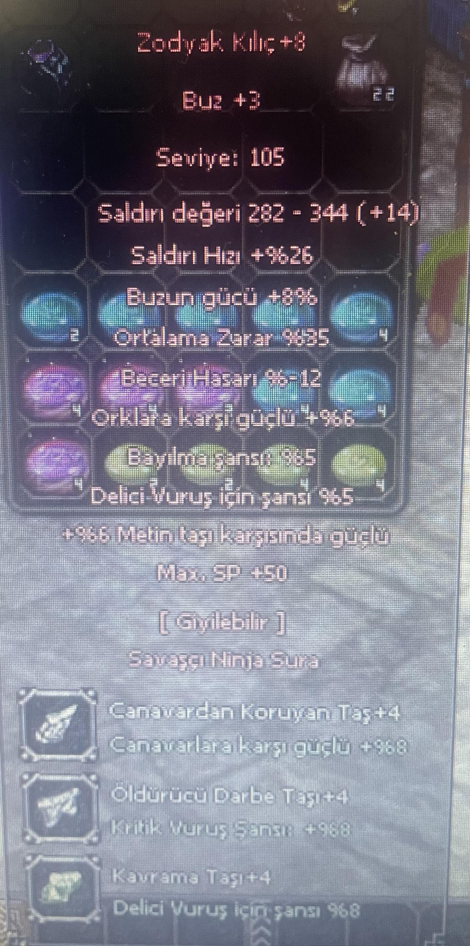 +8 Zodyak kılıç