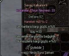 +9 10 GÜÇ SERSEM ÖLÜMSÜZ ŞEYTAN SAVAŞ KALKANI +9