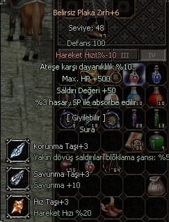 +6 48 LEVEL 50 STR HP ATEŞ  BELİRSİZ PLAKA ZIRH SURA ELİT DOYUM FARMI