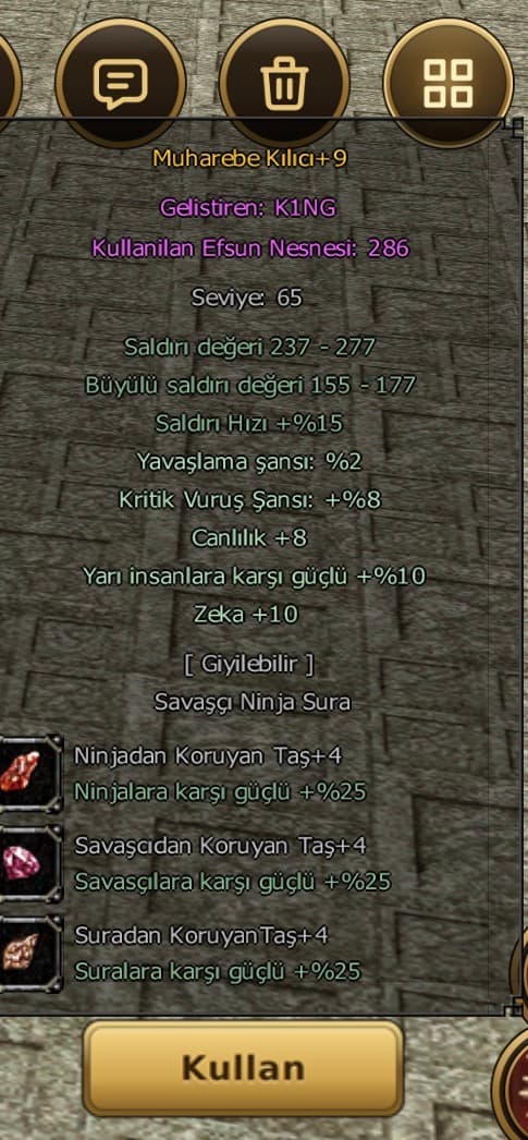 Elit muharebe kılıcı +9