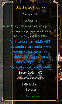 savaşçı full ec kask bilezik küpe + ejder ayak
