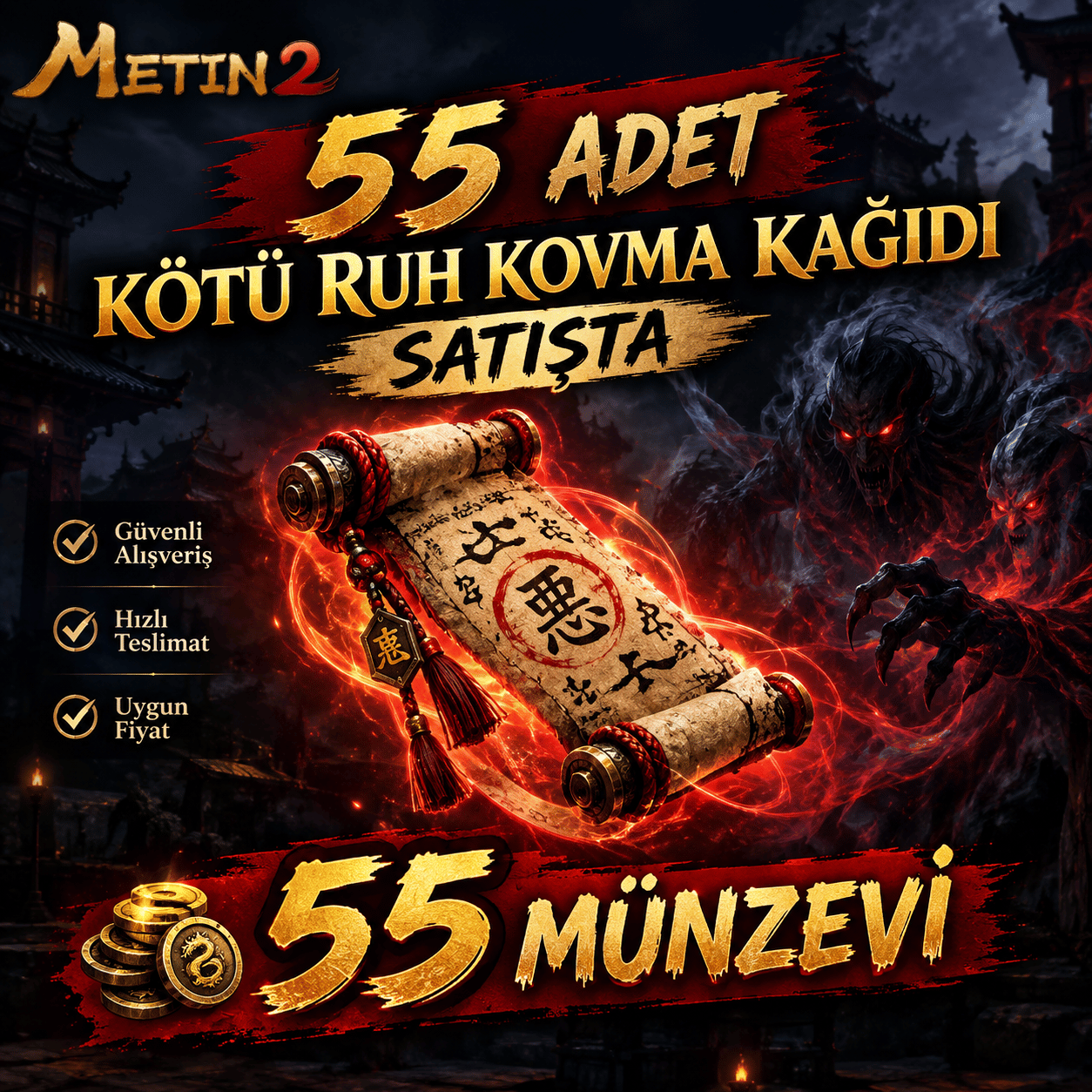 55 KÖTÜ RUH 55 MÜNZEVİ EN UYGUNA