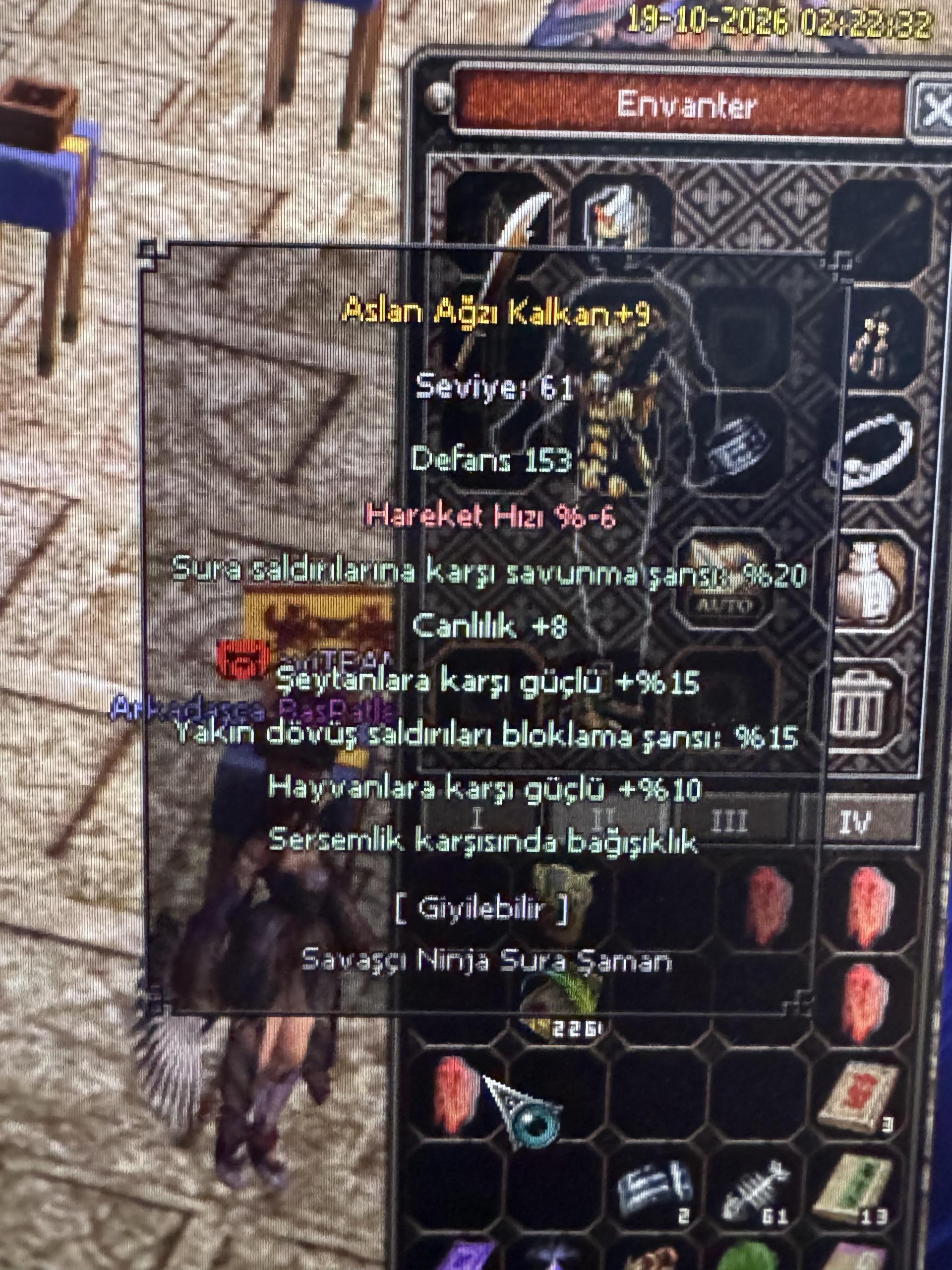 +9 aslan ağzı kalkan sersem blok