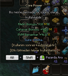 Core Power - Rage Elixir ( toplam 20m metin canavar 200k berserker)