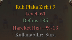 DÜZ +9 RUH PLAKA ZIRHI