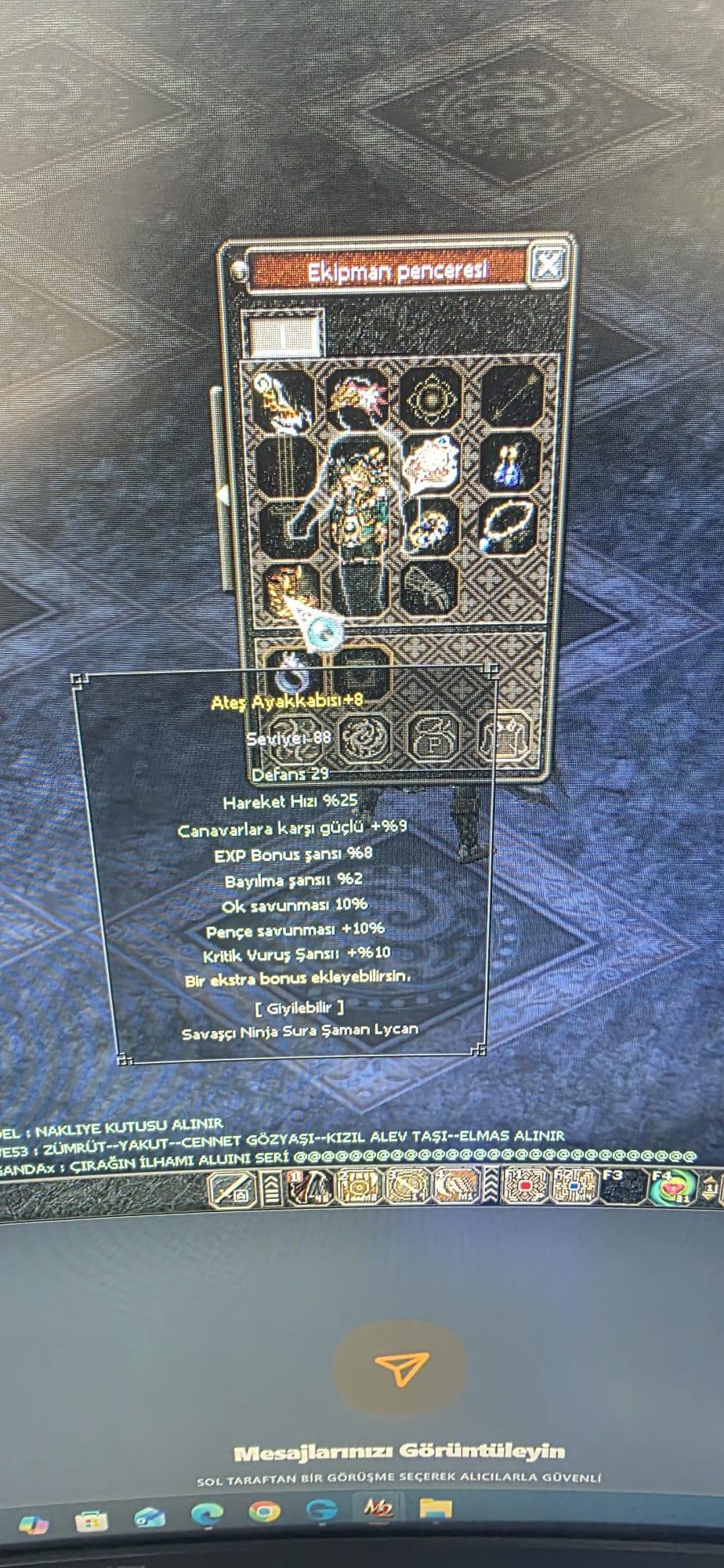 94 lwl lycan itemli satılır mitsi mat set 5000 pazarlık olur