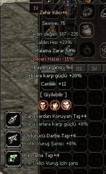 +6 ZEHİR KILICI 54 ORT