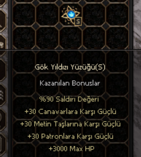GÖK YILDIZI YÜZÜĞÜ [ BEKÇİLER YANİ ]